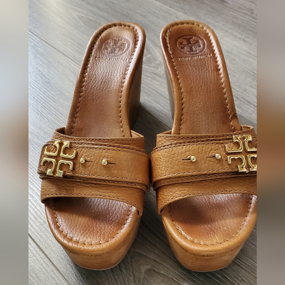 Tory Burch Women's Tan Wedge Shoes